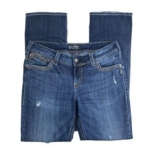Silver | Suki Flap Baby Bootcut Embellished Jeans